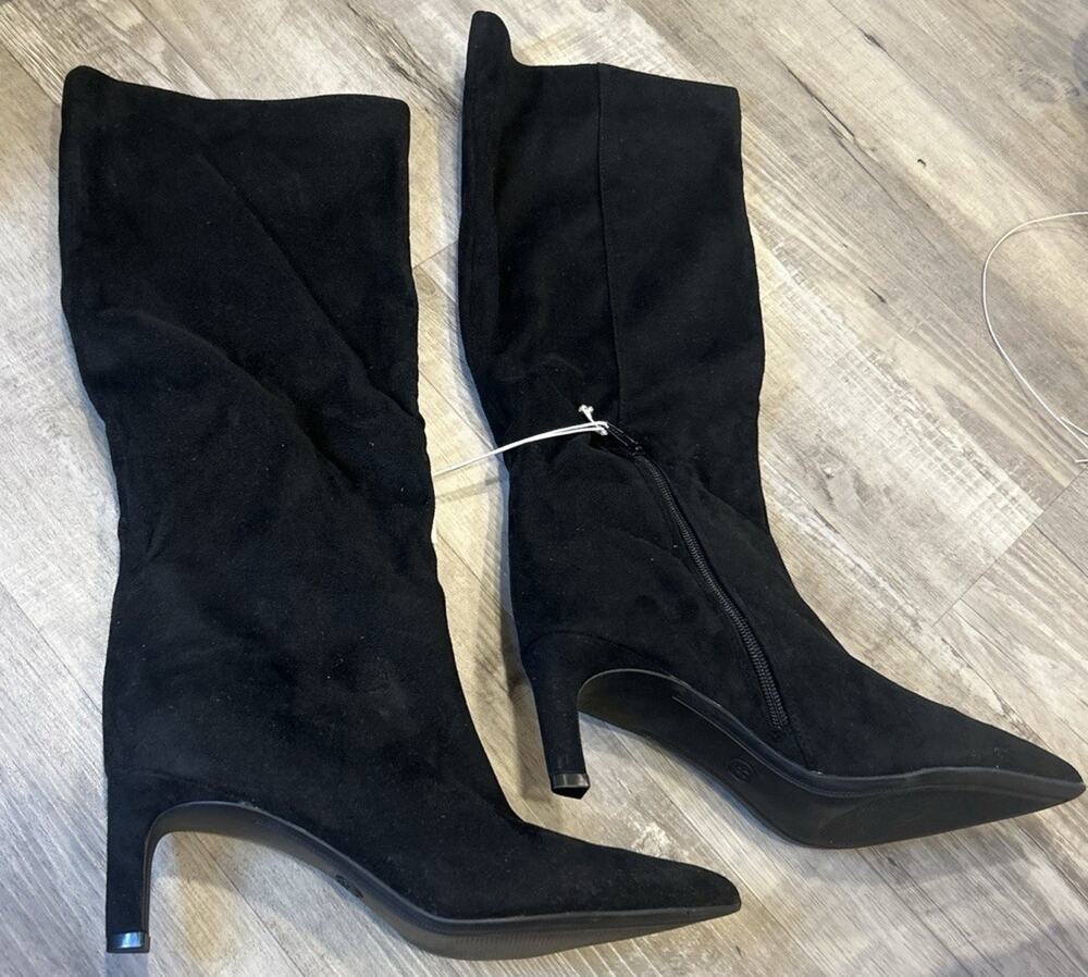 A New Day Women’s Justice Boots Black Suede with Memory Foam Insole Size 9 $50